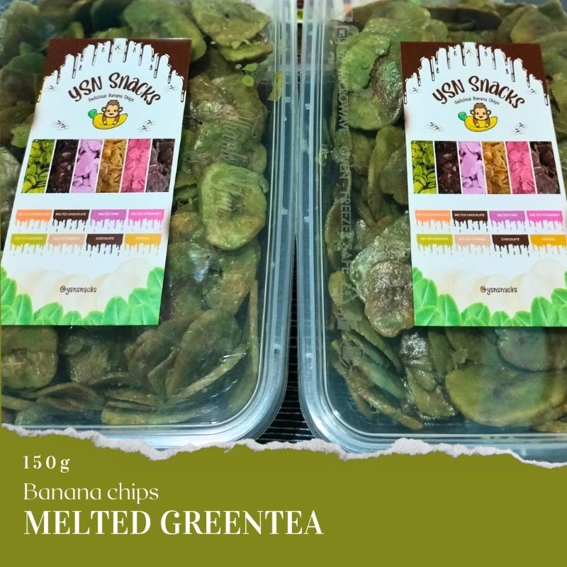 

Keripik pisang lumer Greentea || Greentea melted banana chips