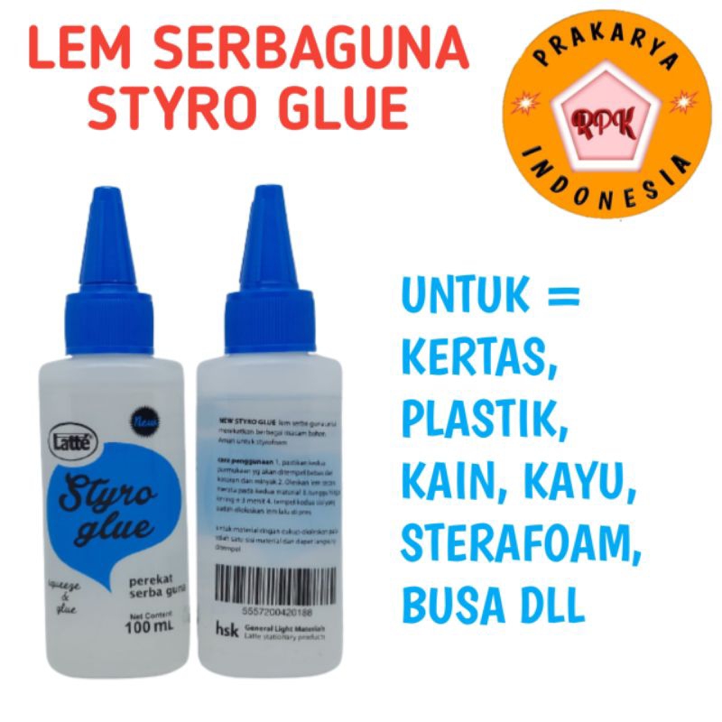 Lem serbaguna styro glue latte 100ml