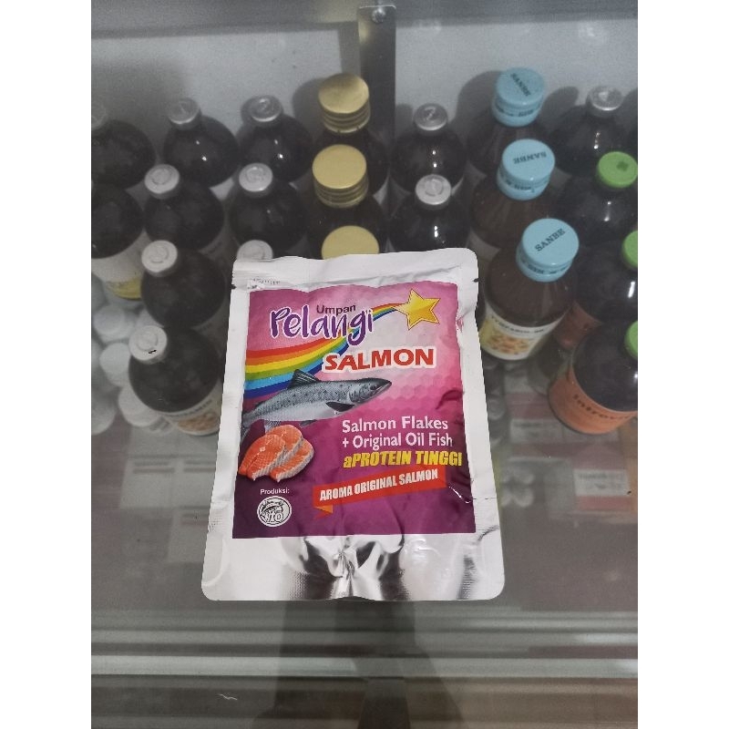 Salmon Pelangi amisan daging salmon matang siap pakai campuran umpan mancing ikan mas bawal gurame p
