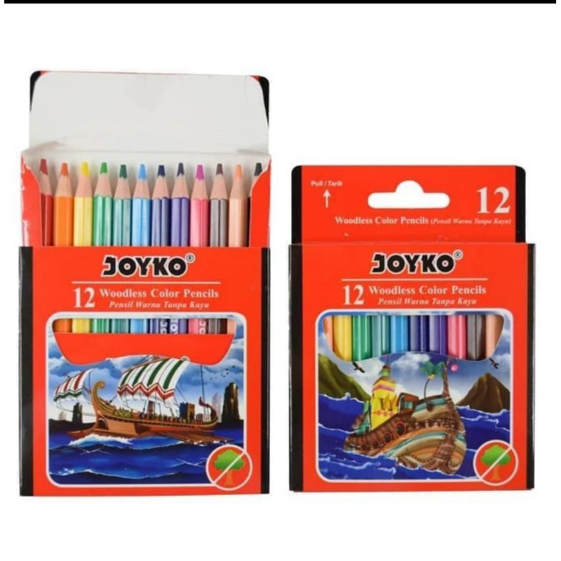 

Pensil warna Joyko pendek 12 warna - Cp 107