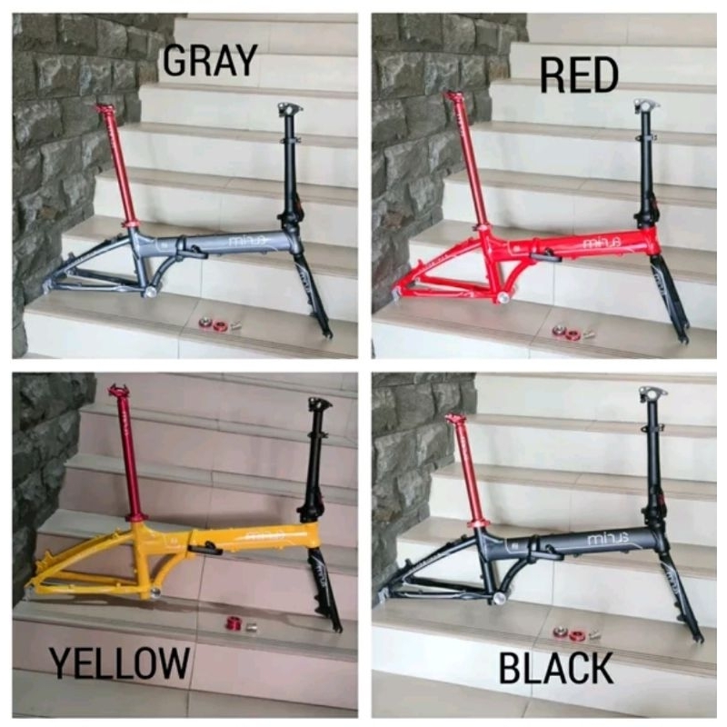 Frame Sepeda Lipat 20 inch / 22 inch Rangka Seli Frame Folding Bike Merk Minus