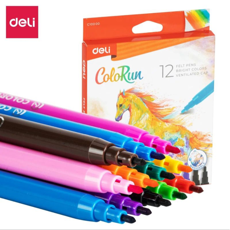 

Spidol Deli colorun 12 warna