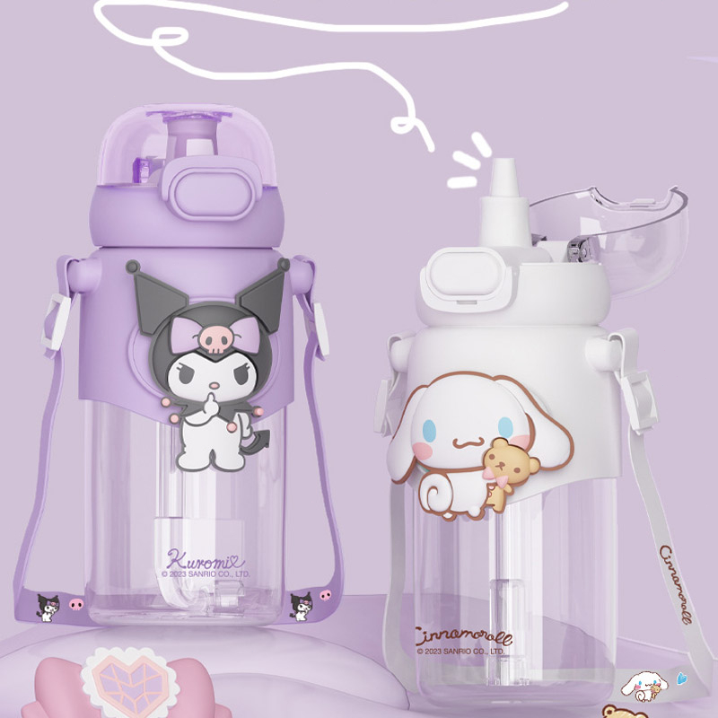 FLASHSALE [GGW] 2 IN 1 SEDOTAN TEMPAT MINUM ANAK 600ML BOTOL MINUM ANAK CANGKIR SEDOTAN LIONTIN