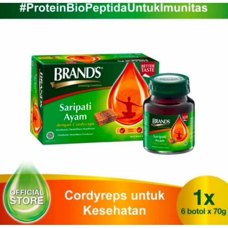 

BRAND''S Saripati Ayam Cordyceps Isi 6Botol @ 70gram