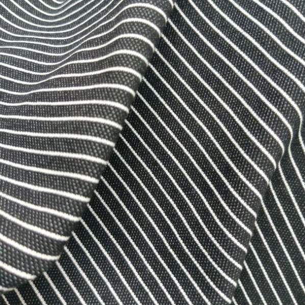 KAIN SCUBA STRET DENIM TEBAL MOTIF GARIS SALUR