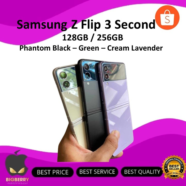 Seken Samsung Galaxy Z Flip 3 5G 128GB 256GB Cream Black Green