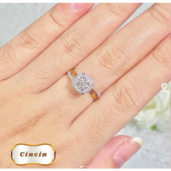 Elco Jewellery - Cincin Berlian Eropa F Vvs | CBRT-00175SH Berkualitas dan Bergaransi