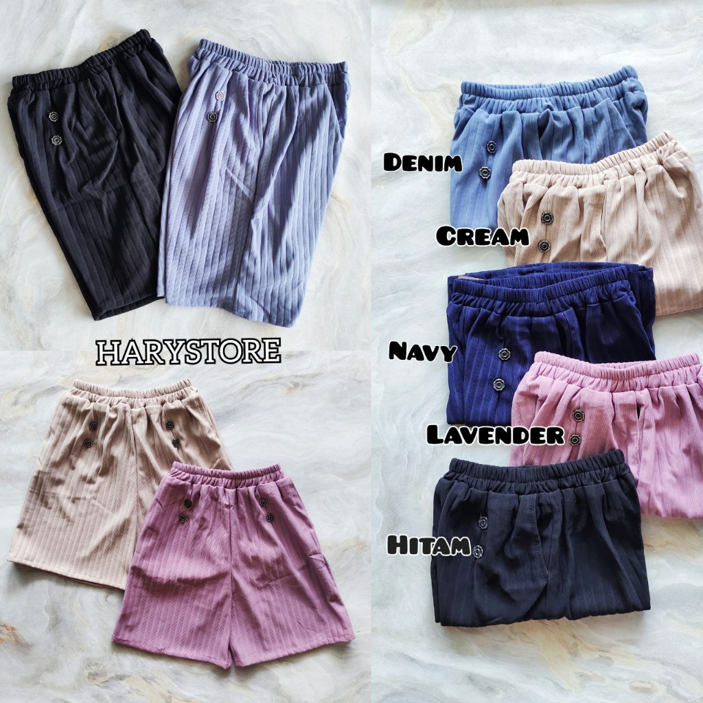 Hotpant Hornet 3/4 Remaja Celana Pendek Atas Lutut Cewek L Lucu Kolor pendek Wanita