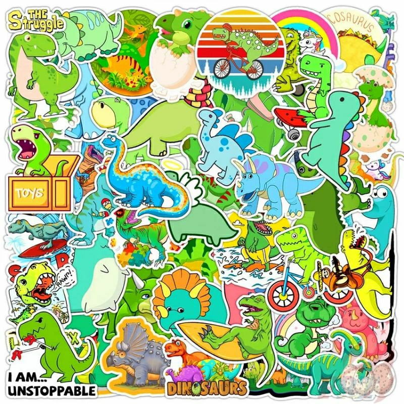 

Stiker Cutting Cute DINOSAURUS Lucu Vinyl Stiker Laptop Koper|Stiker Helm Dan Lainnya