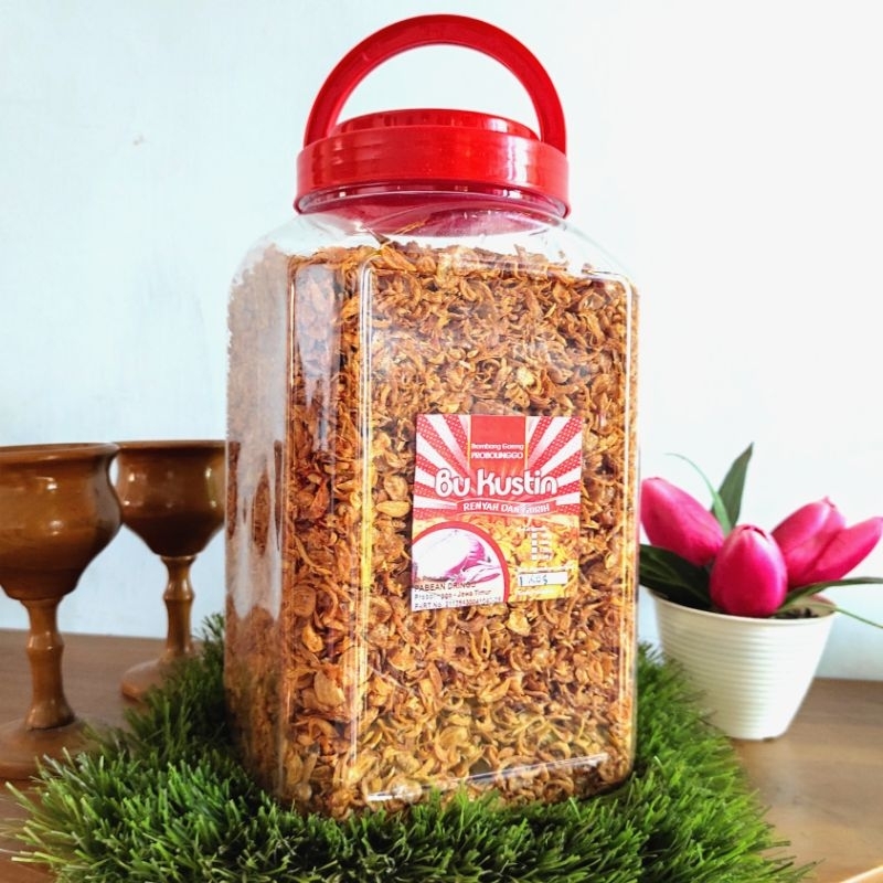 

Bu Kustin Brambang Goreng Bawang Merah Goreng Kemasan Botol 1000gr 500gr 250gr Premium 100% Tanpa Campuran Tepung.