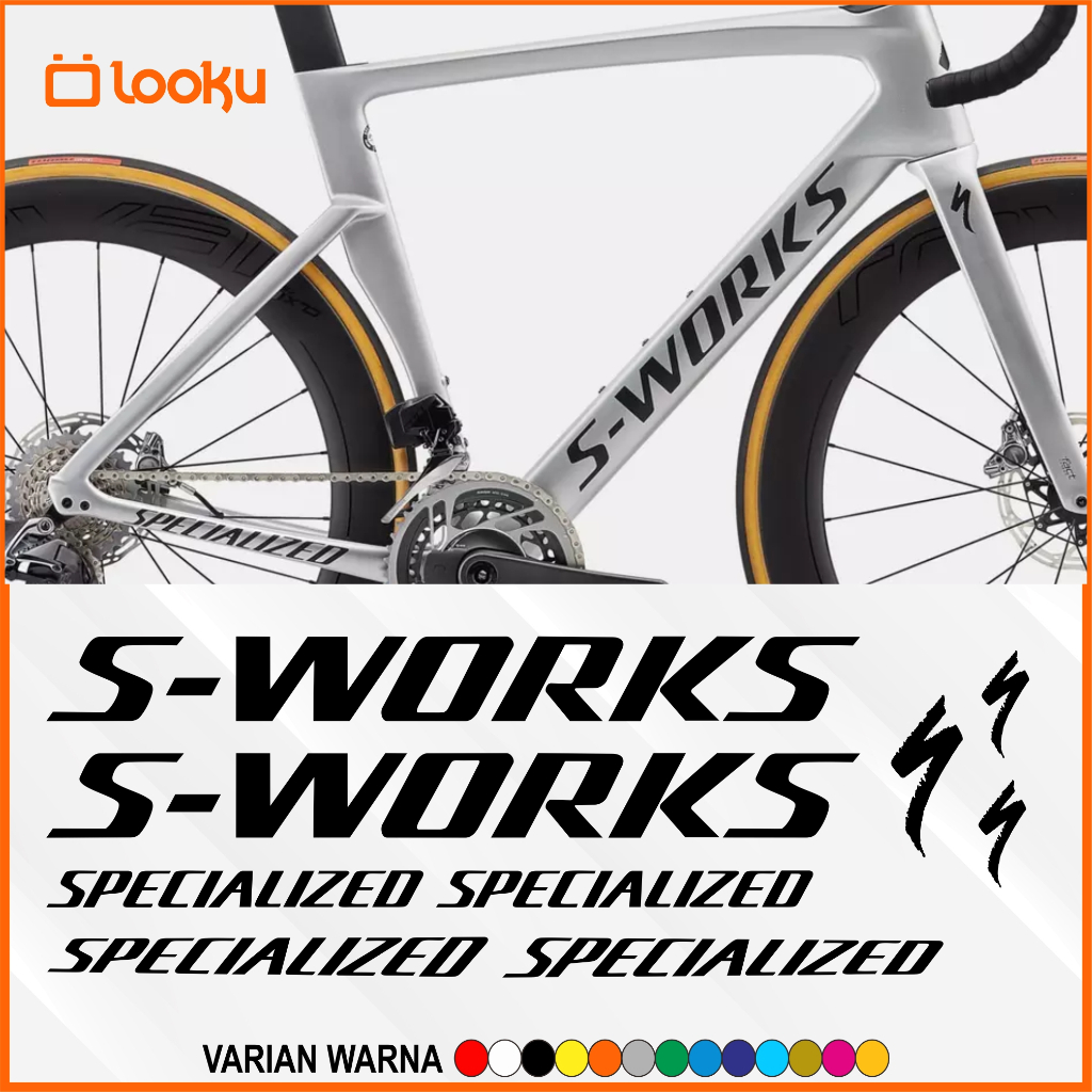 Stiker sepeda s-works cutting stiker sworks roadbike mtb