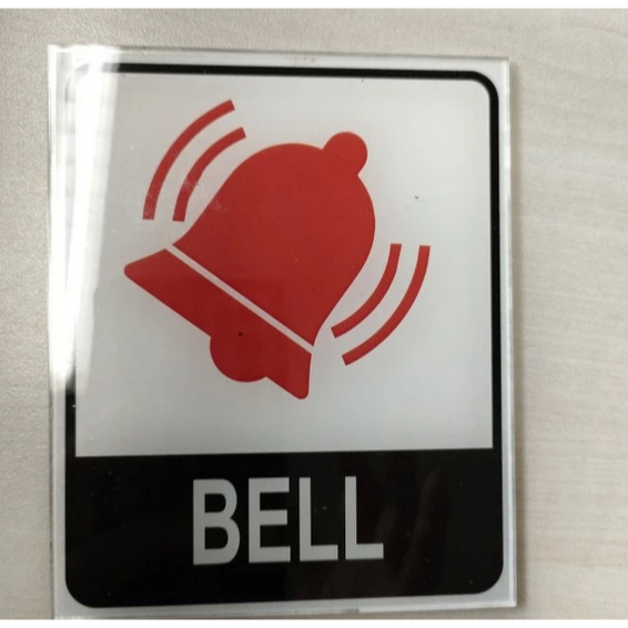 

sign akrilik bell / acrilyc bel / rambu bell