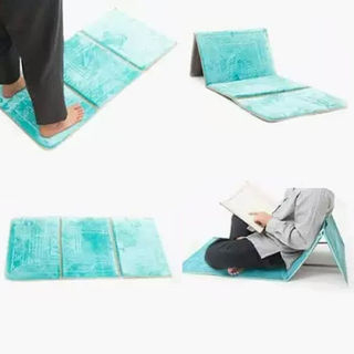 Ready Stock Sajadah Sandar Premium | Alas Sajadah Bersandar Lipat Tas Kualitas Tebal Empuk