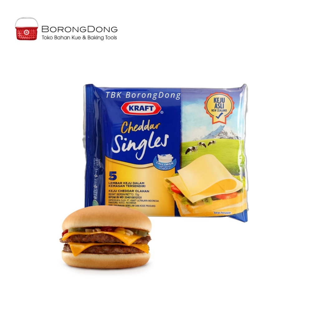 Kraft Keju Cheddar Singles 5 Slices / Keju Lembaran