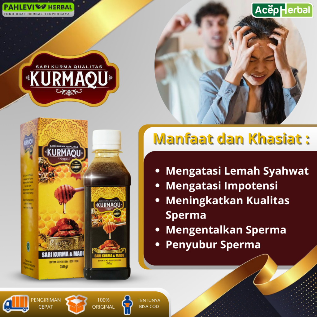 ORIGINAL KURMAQU (Ekstrak Madu dan Sari Kurma) Mengatasi Lemah Syahwat, Mengatasi Impotensi, Meningk