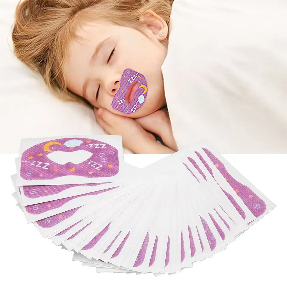 Plester Penutup Mulut Tidur Nyenyak / Stiker Bibir Anti Ngorok Pernapasan Mulut Anak