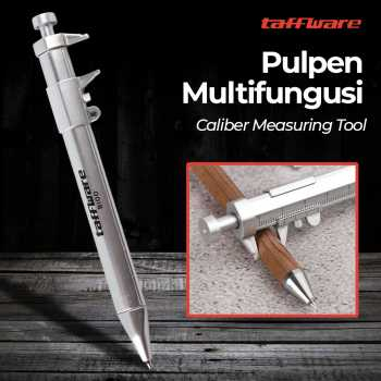 

[Gudang Storage Official] Taffware Pena Pulpen Ballpoint Pen Caliber Measuring Tool Scale Ruler - B100 Silver