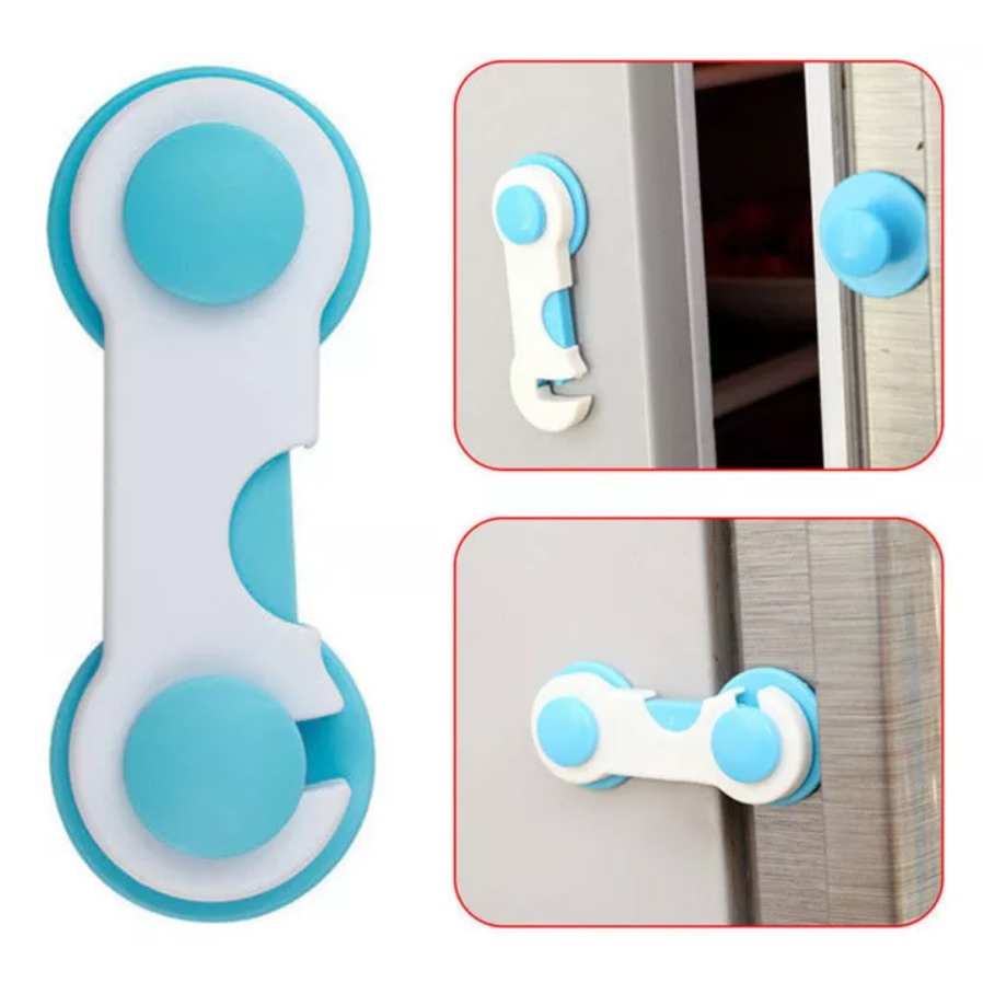 KUNCI PENUTUP PENGAMAN LACI ALMARI LEMARI KULKAS PINTU KULKAS LEMARI 3M ADHESIVE LUCU CHILD LOCK BABY SAFETY