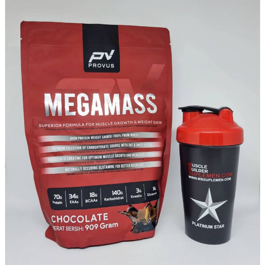Provus Mega Mass 2 lbs POUCH Gainer 2lbs 2lb MegaMass Weight Gain Serious Mass ON Optimum Nutrition 