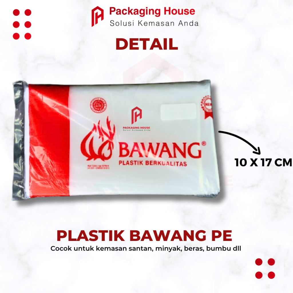 PLASTIK PE BAWANG 10X17 | PLASTIK 1/4 KG PE BAWANG | PLASTIK MAKANAN