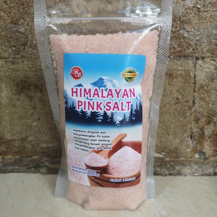 

himalayan pink salt fine 250gr garam himalaya