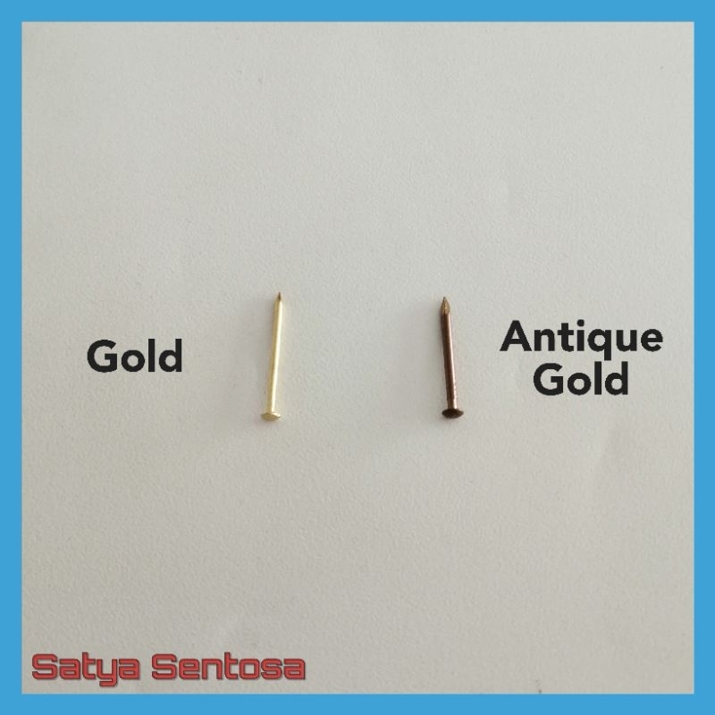 Paku Kuningan 1" 25 mm (50 pcs) / Paku Logo Kuningan 25 mm