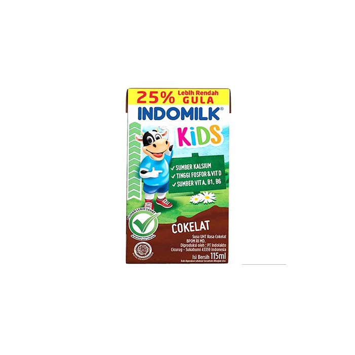 

Indomilk Kids Choco Less Sugar 115ml