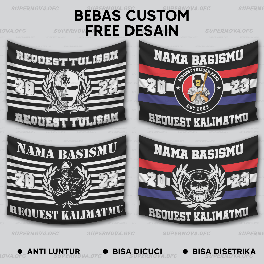 BENDERA BASIS SUPORTER JUMBO BEBAS REQUEST | BENDERA KOMUNITAS | BENDERA ULTRAS