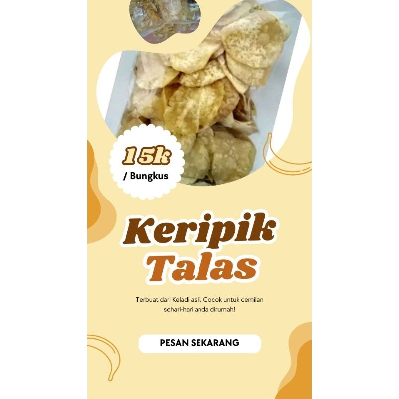

KERIPIK TALAS ASIN 150gr / CEMILAN KERINCI
