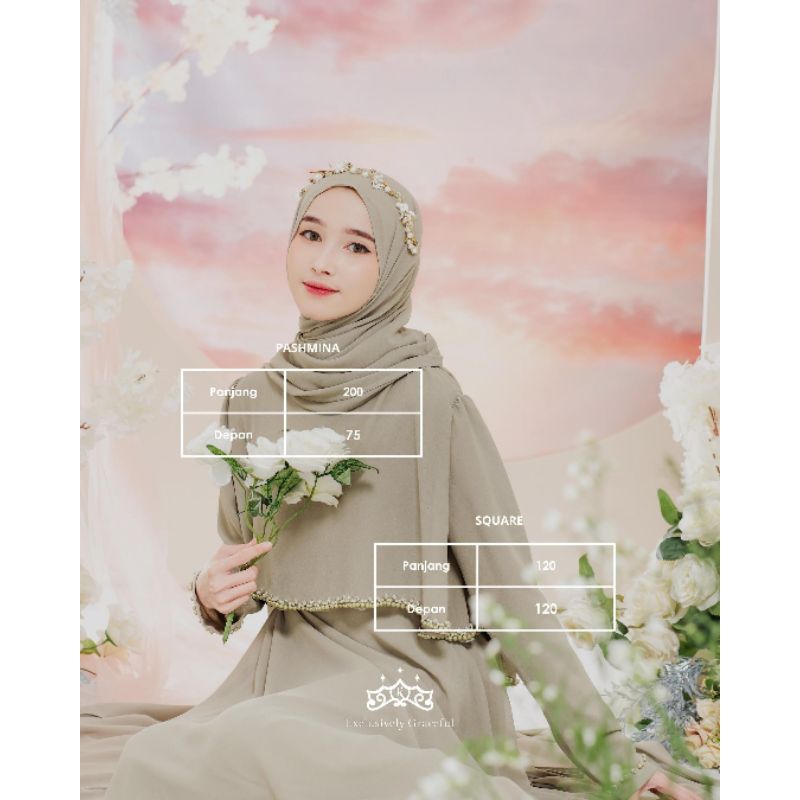 Hijab Pashmina Square Ceruty Dress by Kazami Store
