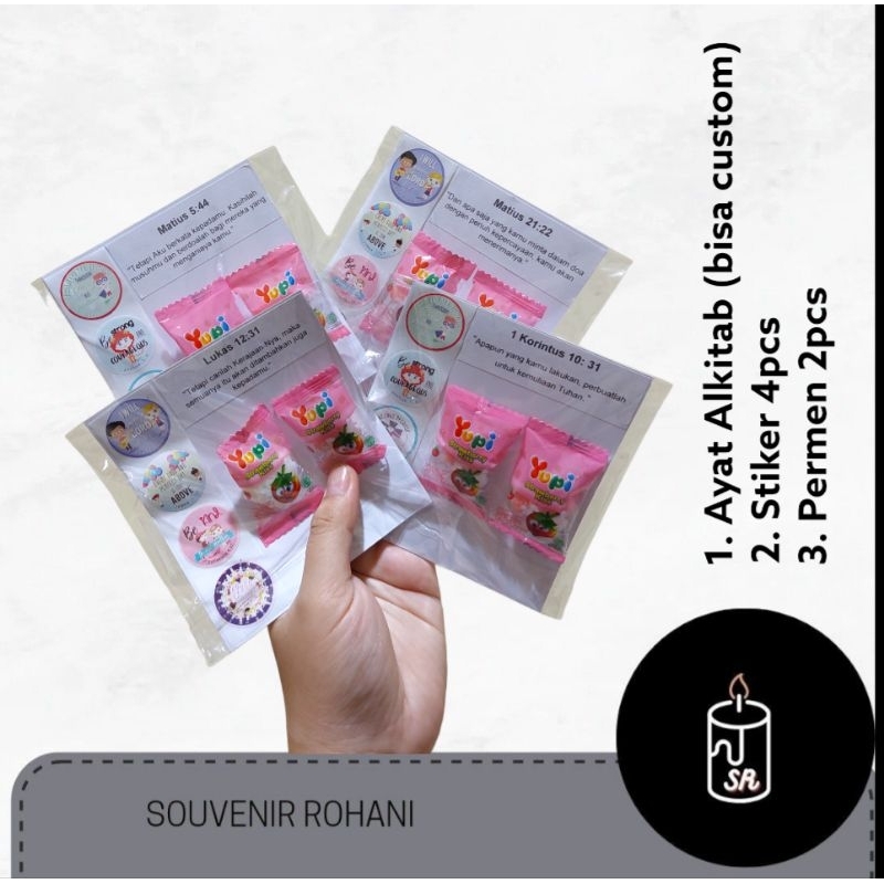 MINI GIFT SOUVENIR SEKOLAH MINGGU / HADIAH SELF REWARD GEREJA / BOOSTER GIFT AYAT ALKITAB KRISTEN