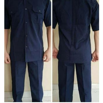 Seragam setelan PDH laki warna Dongker /navy seragam azkia