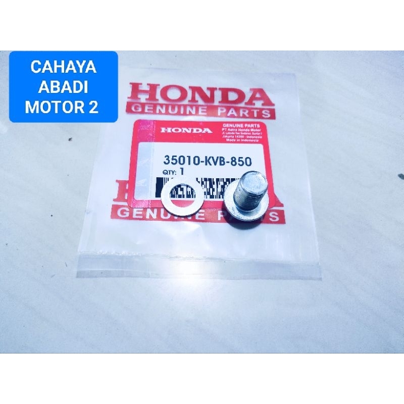 BAUT OLI BAWAH TUTUP OLI + RING ALUMINIUM VARIO 125 VARIO 150 BEST PRODUK KUALITAS ORIGINAL