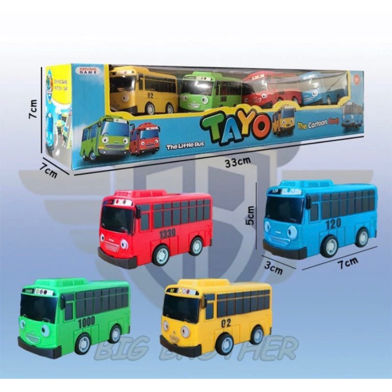 Bus tayo 4pc/bis tayo little bus/bus little bus tayo murah/mainan bus tayo