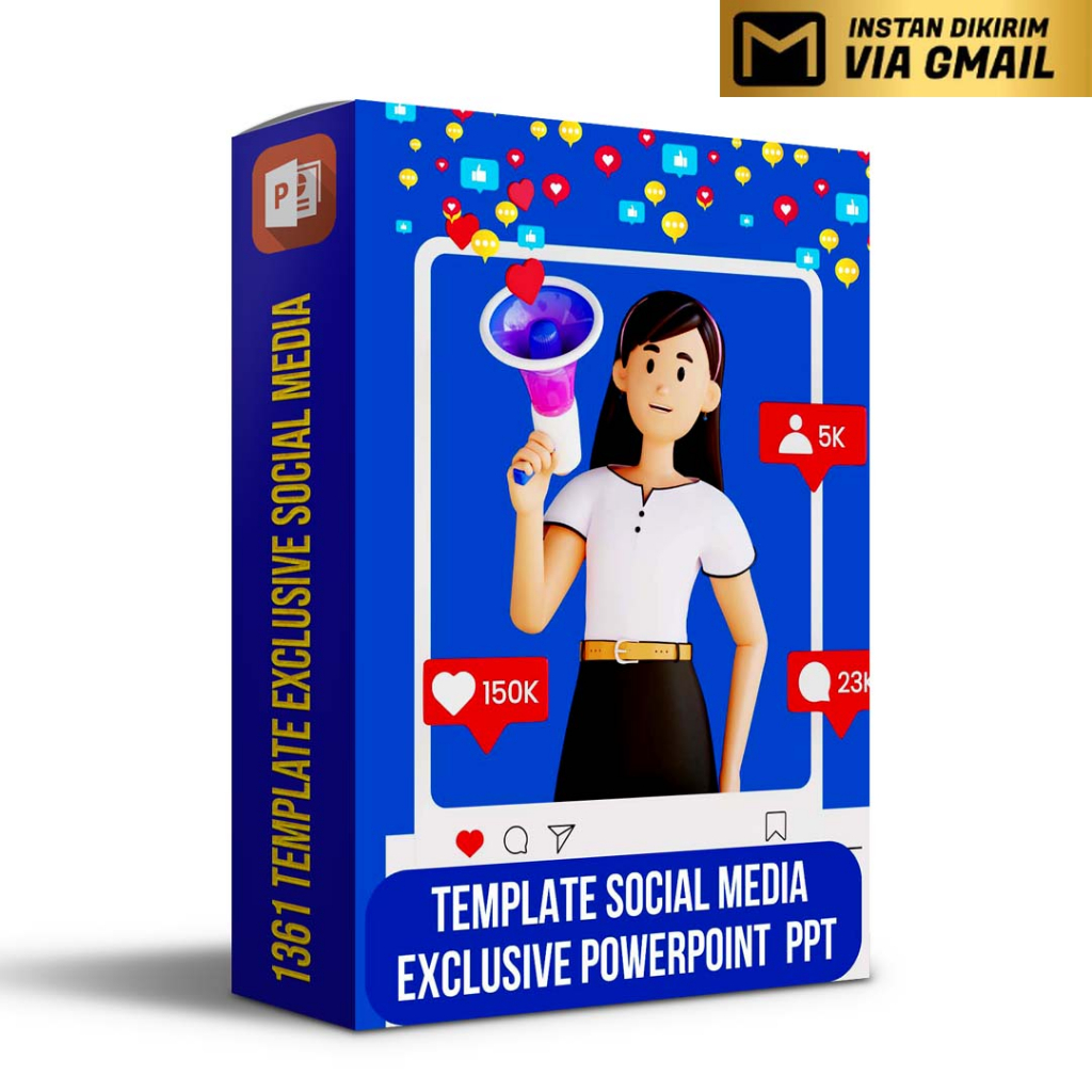1361 Template Exclusive Social Media PowerPoint ppt