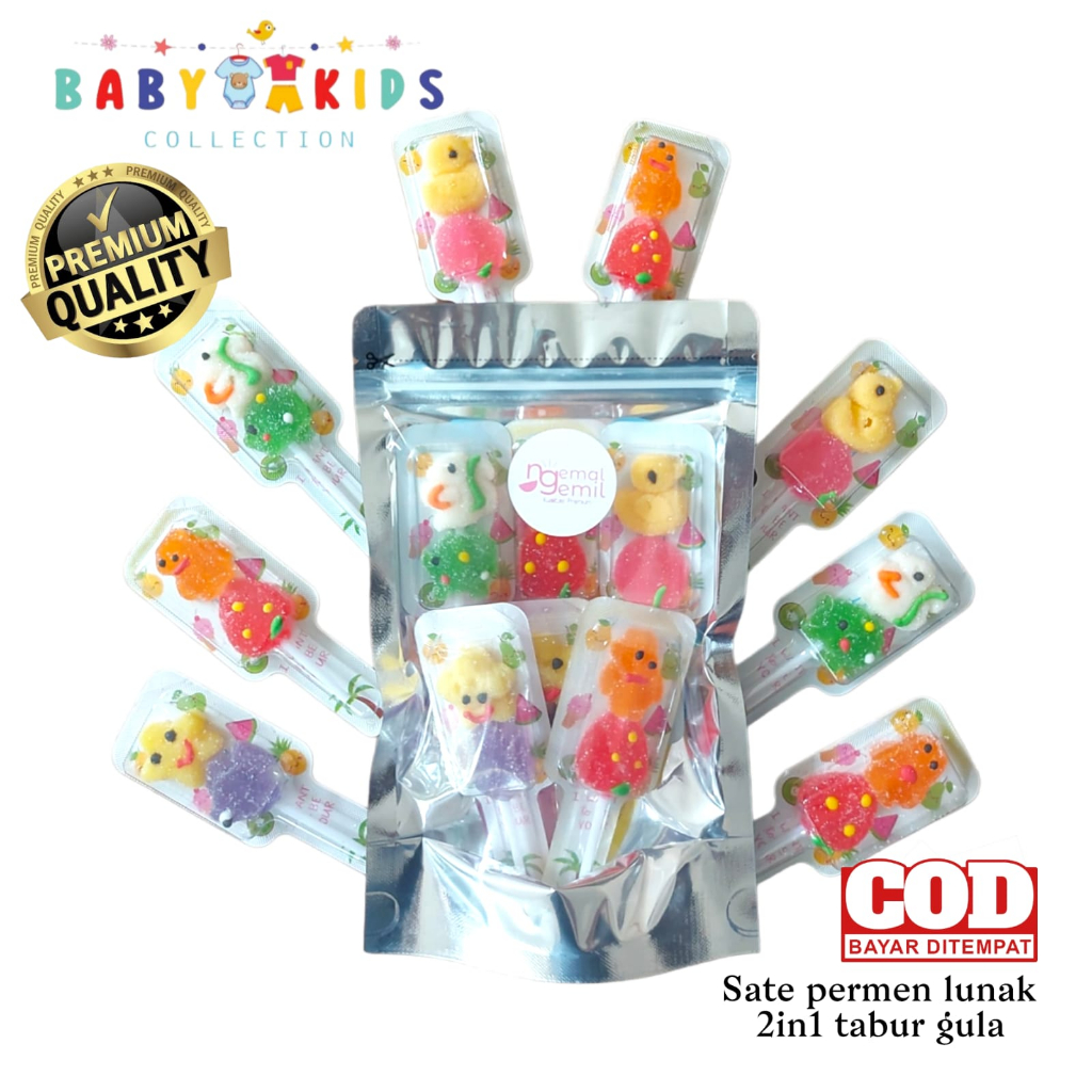 

Sate Permen Lunak 2in1 Tabur Gula Aneka Rasa Buah Jelly Viral Kualitas Premium