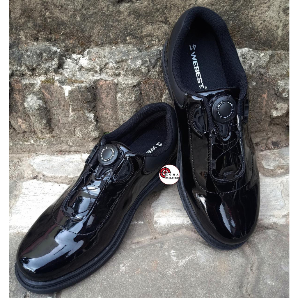 sepatu pdh tali putar webest original / sepatu pdh tni / sepatu pdh polri / sepatu pdh putar webest