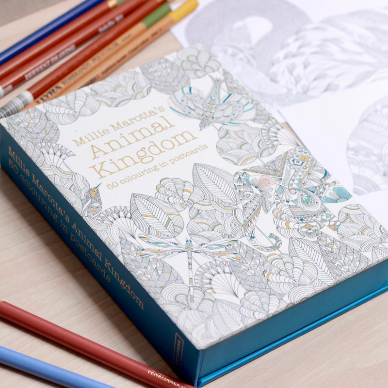 

Animal Kingdom 50 colouring in postcards by Millie Marotta