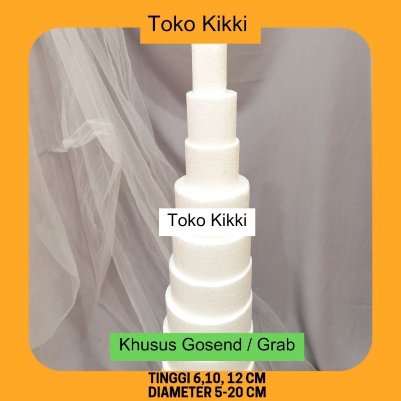 (gosend only) D10-20 ; T6,10,12 cm Dummy cake / dummy Kikki / Wedding Cake / Kue Dummy /gabus/ styro