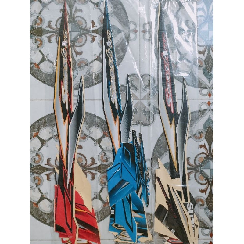 Striping Stiker Smash 110 CW 2010/lis bodi motor suzuki smash 2010