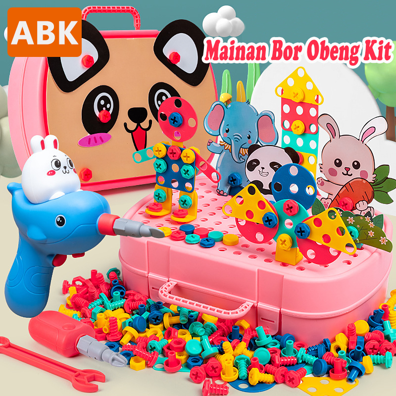 Mainan Bor Listrik Anak Mainan Tool Box Set Lengkap Mainan Tool Set Anak Mainan Toolkit Set Bor Anak