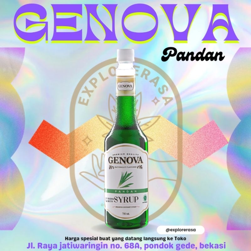 

Genova syrup rasa pandan isi 750ml