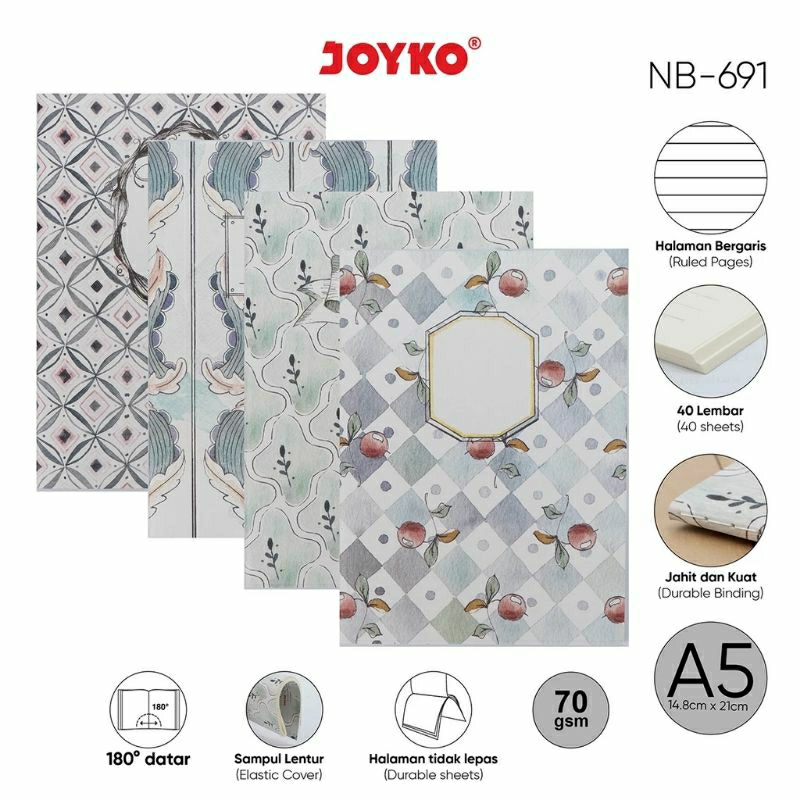 

Joyko Book (kertas garis & berwarna kuning)