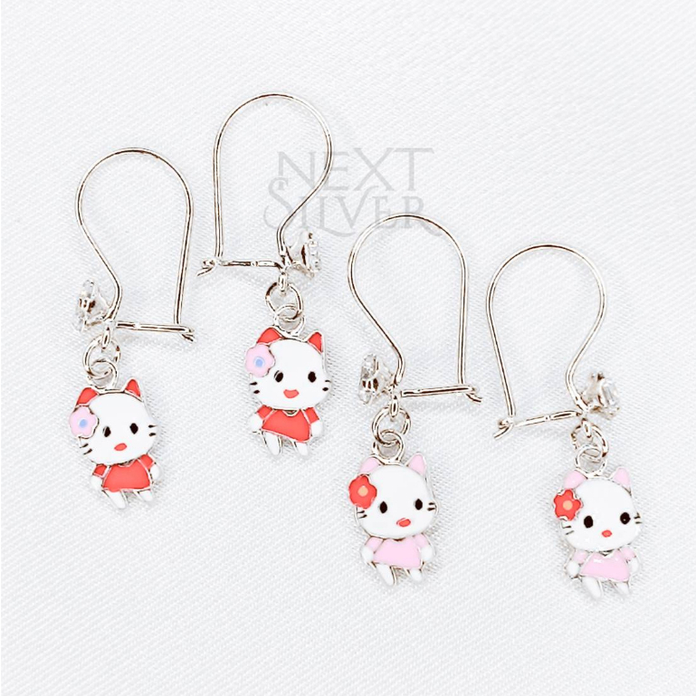 Anting Anak Karakter Kucing Cantik - Perak / Silver 925  Lapis Emas