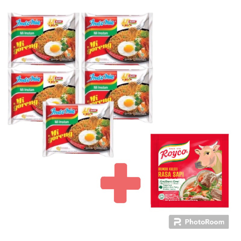 

MIE GORENG 5 PCS INDOMIE SEDAP BONUS ROYCO