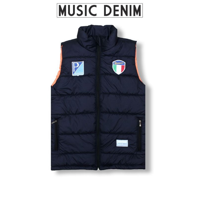 DISKON Rompi (Vest) Piaggio VESPA / rompi motor penahan angin / rompi parasut tebal / rompi bikers /