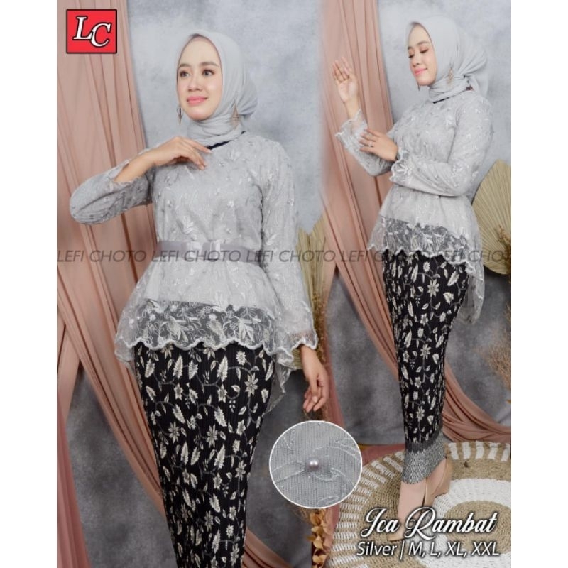 setelan kebaya Aurora Tille kebaya pesta kartini kebaya tile set kebaya seragam wisuda modern kebaya