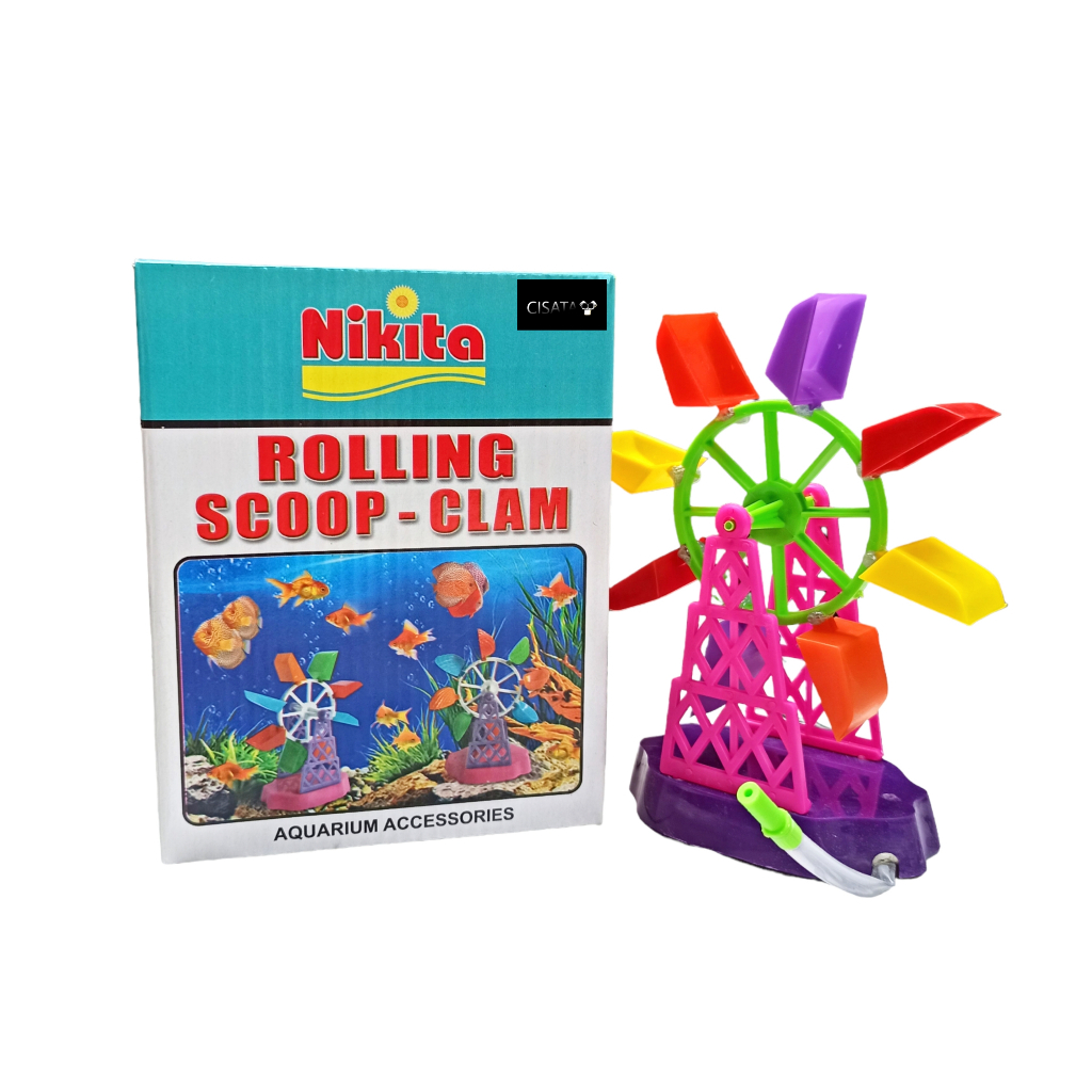 ROLLING SCOOP NIKITA STAR KINCIR BENTUK SKOP GELEMBUNG BERPUTAR AERATOR AQUARIUM