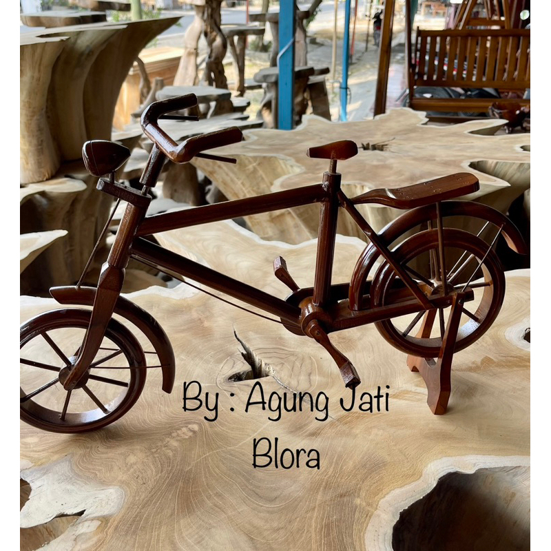 MINIATUR SEPEDA | SEPEDA KAYU | HIASAN | MINIATUR KAYU