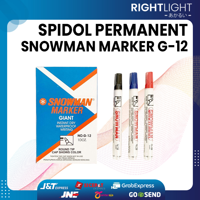 

Spidol Snowman Permanent Marker / Spidol Permanen Snowman G-12